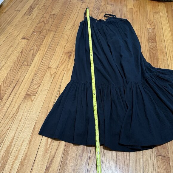 J. Crew Black Ruffle Beach Dress‎ in Airy Gauze Size Small/Medium - Picture 9 of 9